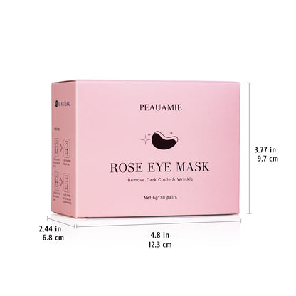 PEAUAMIE Under Eye Patches Gold and Hyaluronic Acid for puffy eyes,Rose Eye Masks for Dark Circles and Puffiness skin care Smooth Wrinkles products 30 Pairs