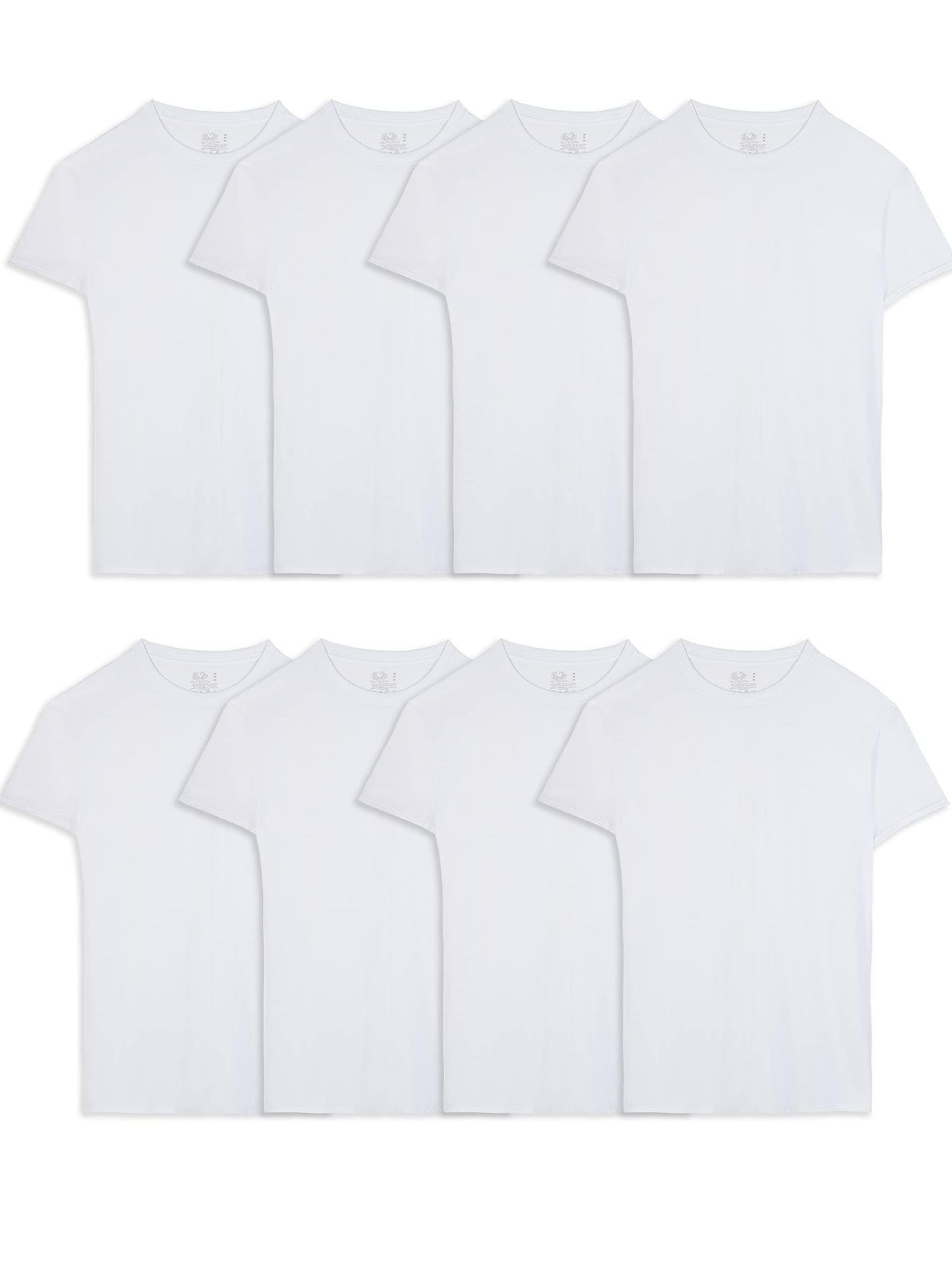 Fruit of The Loom Men's Crew Tee Undershirts, Moisture Wicking & Tag Free, Also Available in Big & Tall
