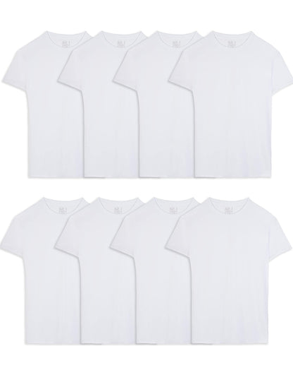 Fruit of The Loom Men's Crew Tee Undershirts, Moisture Wicking & Tag Free, Also Available in Big & Tall