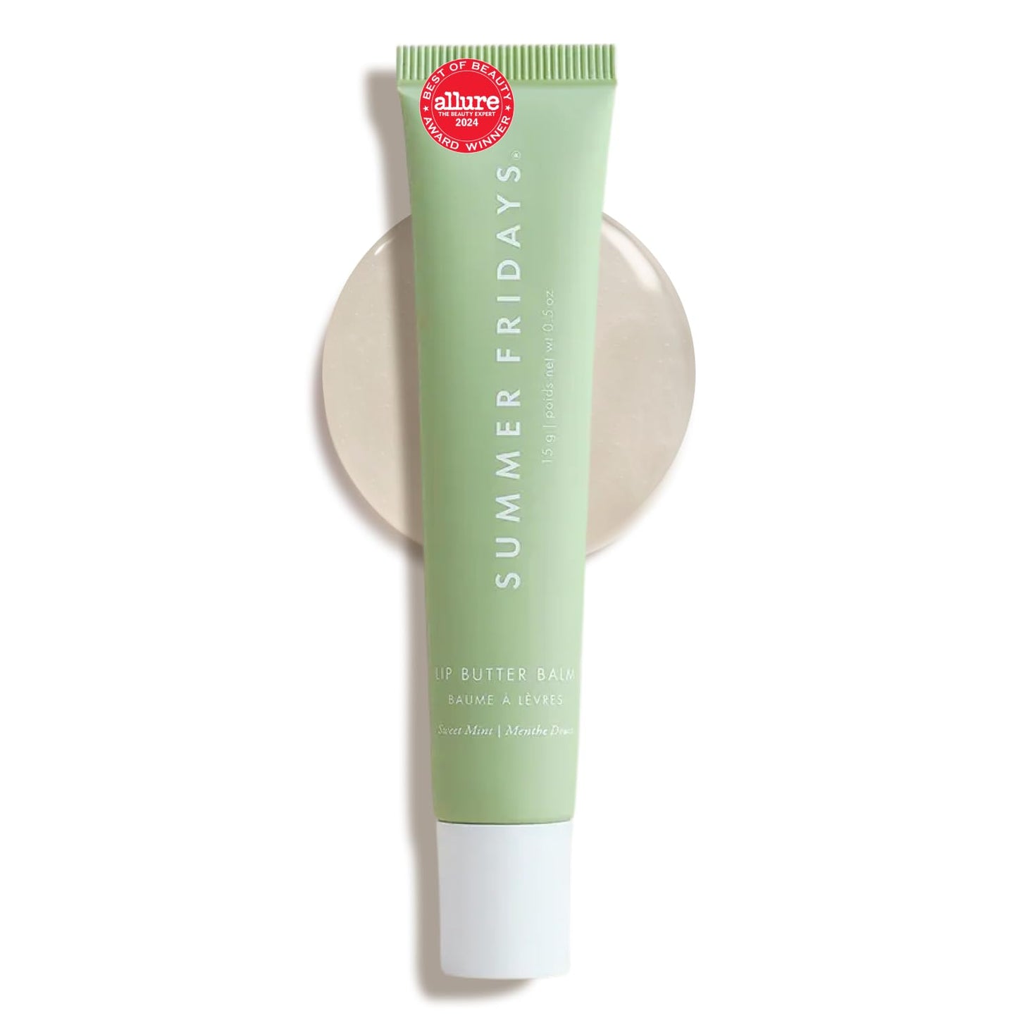 Summer Fridays Lip Butter Balm - Moisturizing Lip Gloss for Instant Shine + Sheer Color - With Nourishing Shea Butter - Everyday Makeup + Skin Care Summer Essentials - Vegan - Pink Sugar (.5 Oz)