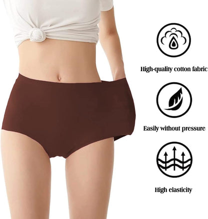 FallSweet No Show High Waist Briefs Underwear for Women Seamless Panties