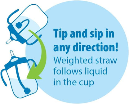 Dr. Brown's Milestones Baby's First Straw Cup, Blue, 1-Pack