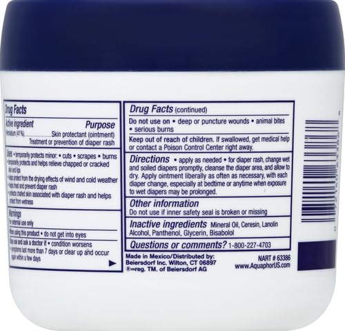 Aquaphor Baby Healing Ointment for Diaper Rash and More, 7 OZ