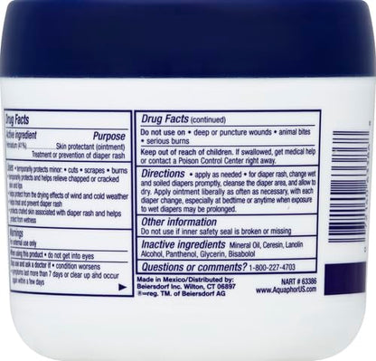 Aquaphor Baby Healing Ointment for Diaper Rash and More, 7 OZ