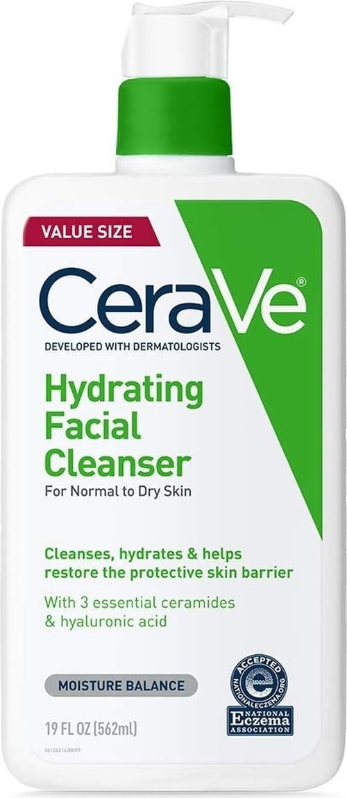 CeraVe Hydrating Cleanser with Hyaluronic Acid, Face Wash for Dry Skin,16oz