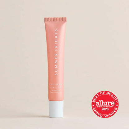 Summer Fridays Lip Butter Balm - Moisturizing Lip Gloss for Instant Shine + Sheer Color - With Nourishing Shea Butter - Everyday Makeup + Skin Care Summer Essentials - Vegan - Pink Sugar (.5 Oz)
