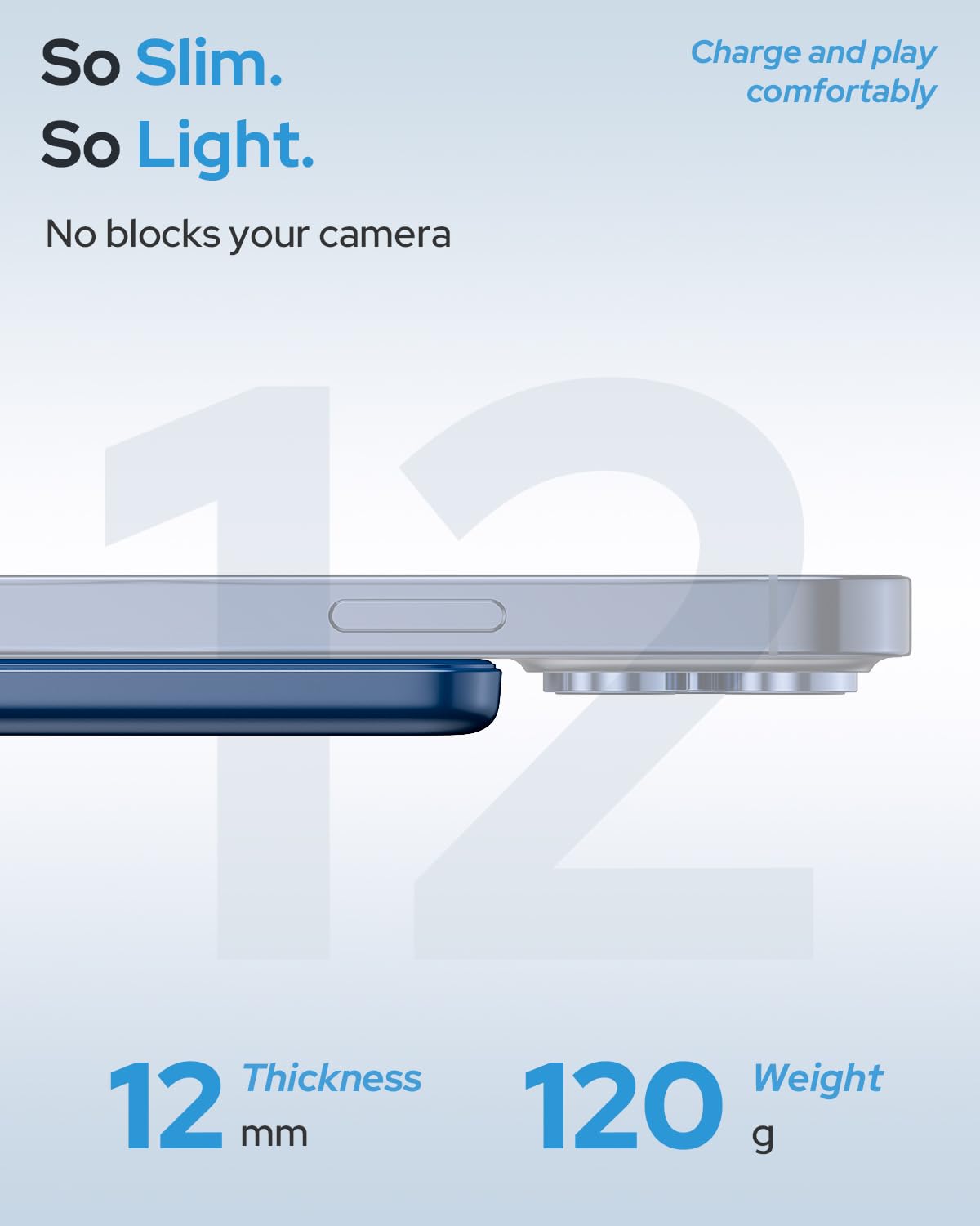 for Magsafe Portable Charger, 5000mAh Slim Wireless Magnetic Power Bank