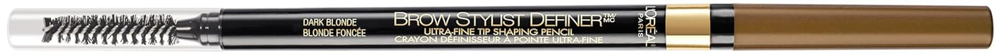 L'Oreal Paris Makeup Brow Stylist Definer Waterproof Eyebrow Pencil, Ultra-Fine Mechanical Pencil, Draws Tiny Brow Hairs and Fills in Sparse Areas and Gaps, Brunette, 0.003 Ounce (Pack of 2)