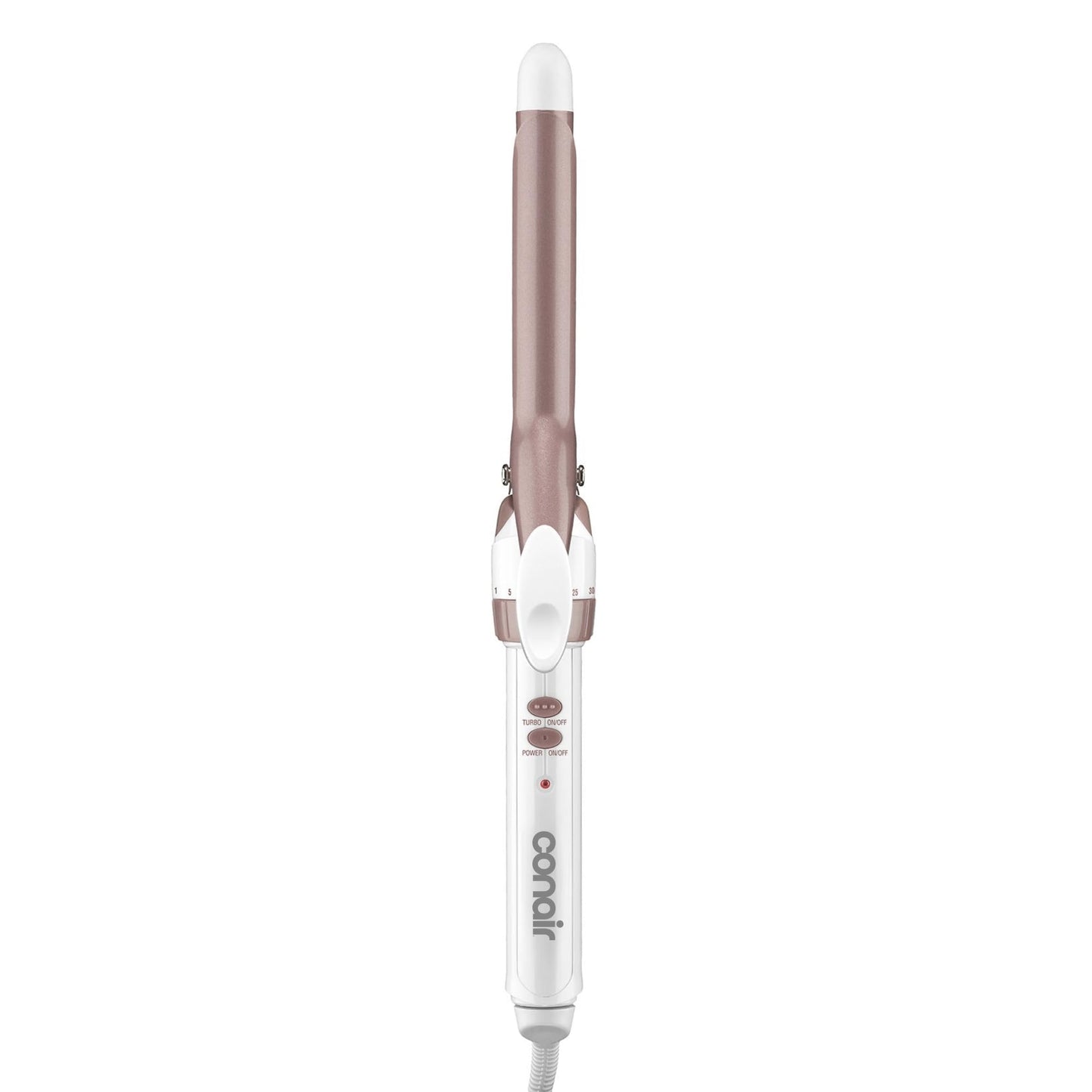 Conair Curling Iron, Double Ceramic, 1" Barrel, White/Rose Gold