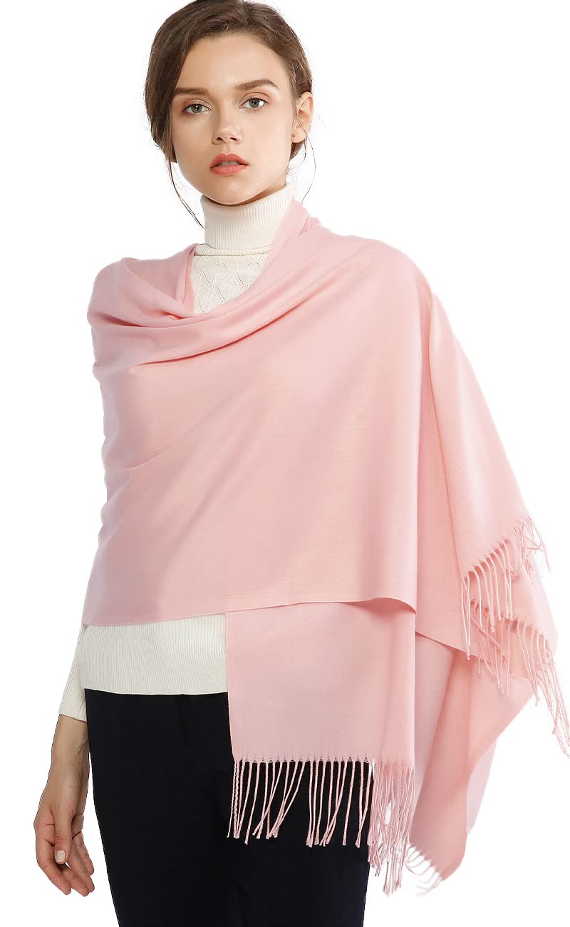 RIIQIICHY Women's Fringe Shawl Wrap Pashmina Scarf for Wedding Evening