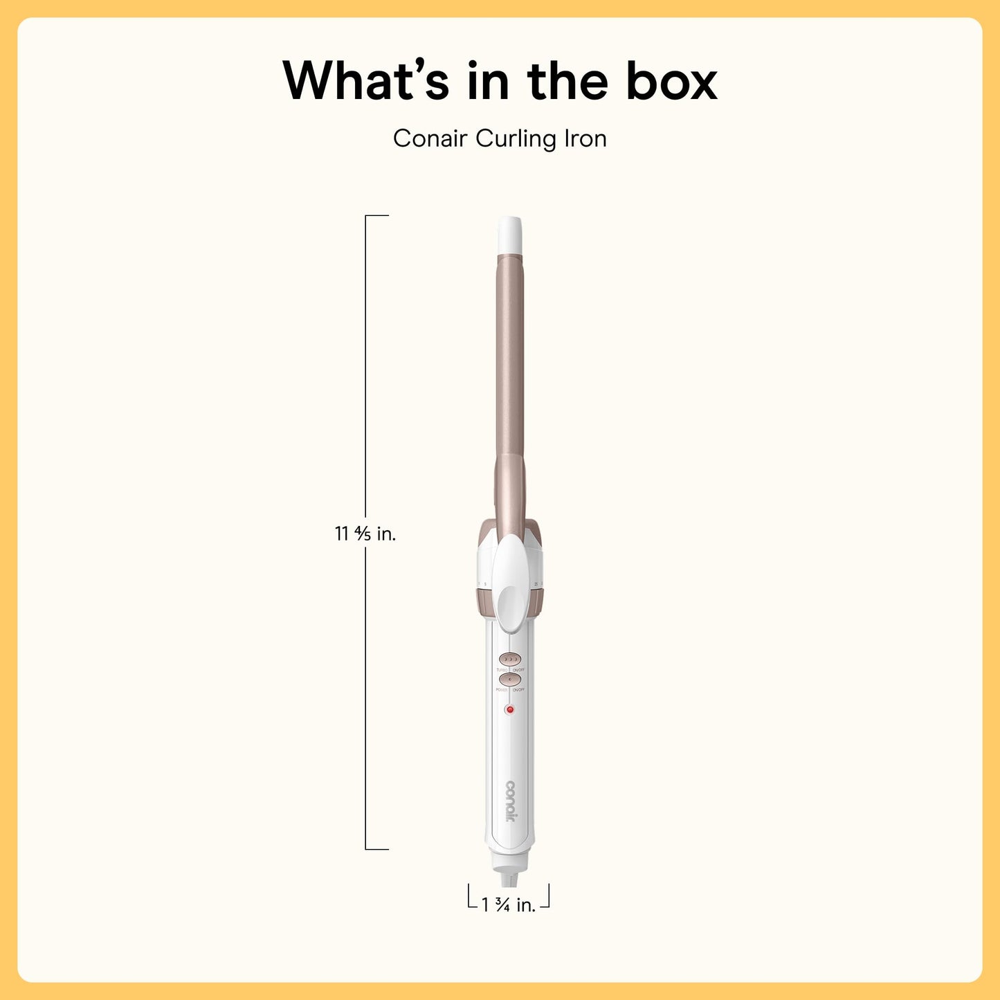Conair Curling Iron, Double Ceramic, 1" Barrel, White/Rose Gold
