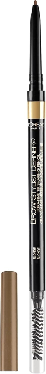 L'Oreal Paris Makeup Brow Stylist Definer Waterproof Eyebrow Pencil, Ultra-Fine Mechanical Pencil, Draws Tiny Brow Hairs and Fills in Sparse Areas and Gaps, Brunette, 0.003 Ounce (Pack of 2)