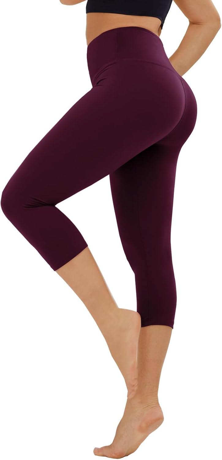 TNNZEET High Waisted Leggings for Women - No See Through Tummy Control Cycling Workout Yoga Pants with Pockets Reg & Plus