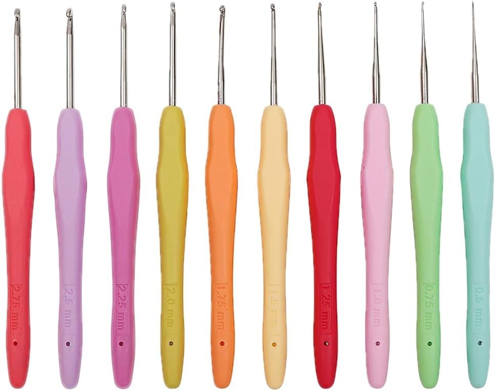 Yarniss Crochet Hooks,14 Size Ergonomic Crochet Hooks Set 2mm(B)-10mm(N)