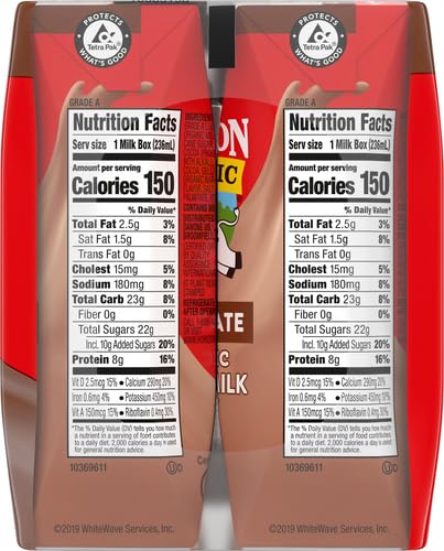 Horizon Organic Shelf Stable Whole Milk Boxes, Pack of 18-8g Protein per Serving
