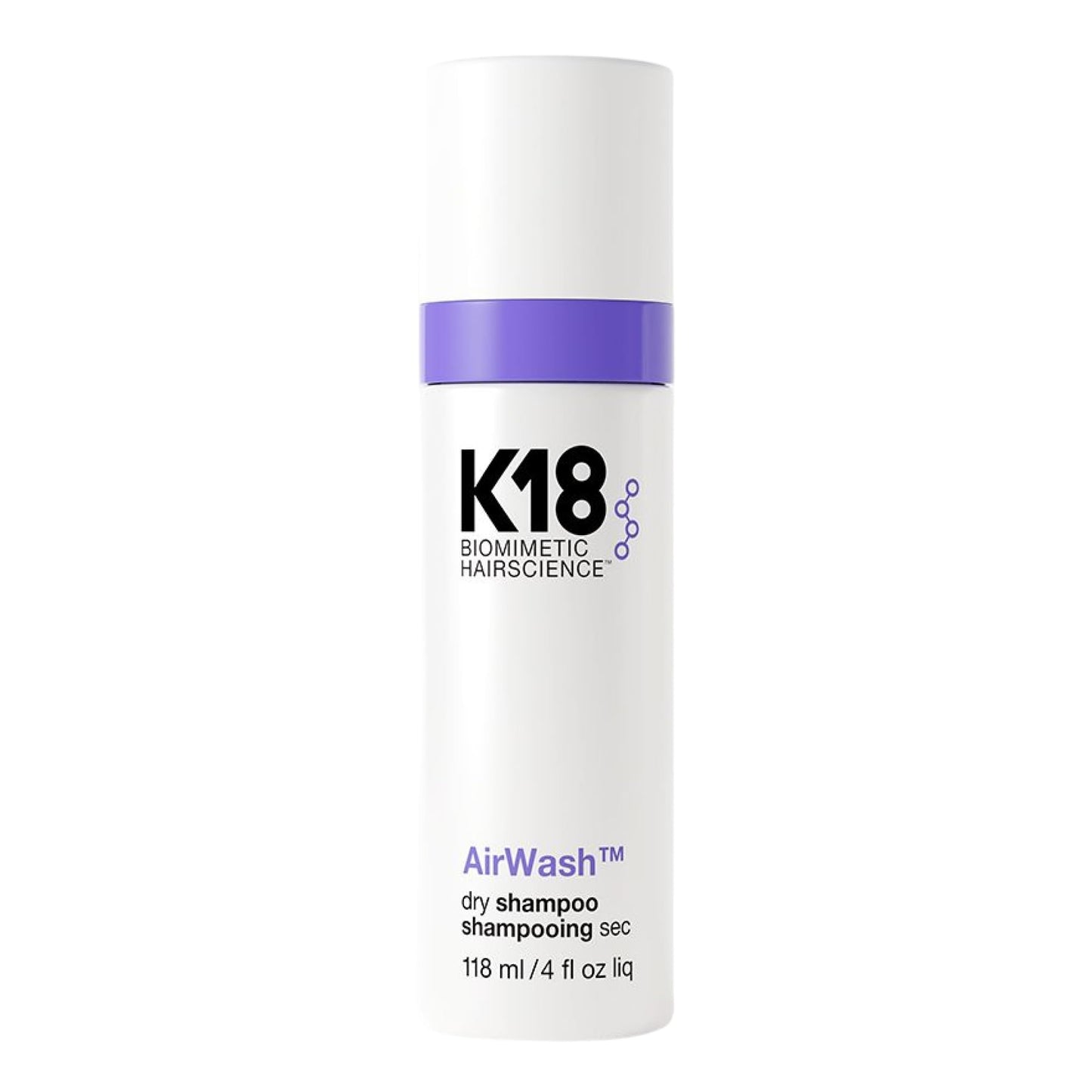 K18 AirWash™ Dry Shampoo, Non-Aerosol, Balances Scalp & Controls Excess Oil Production