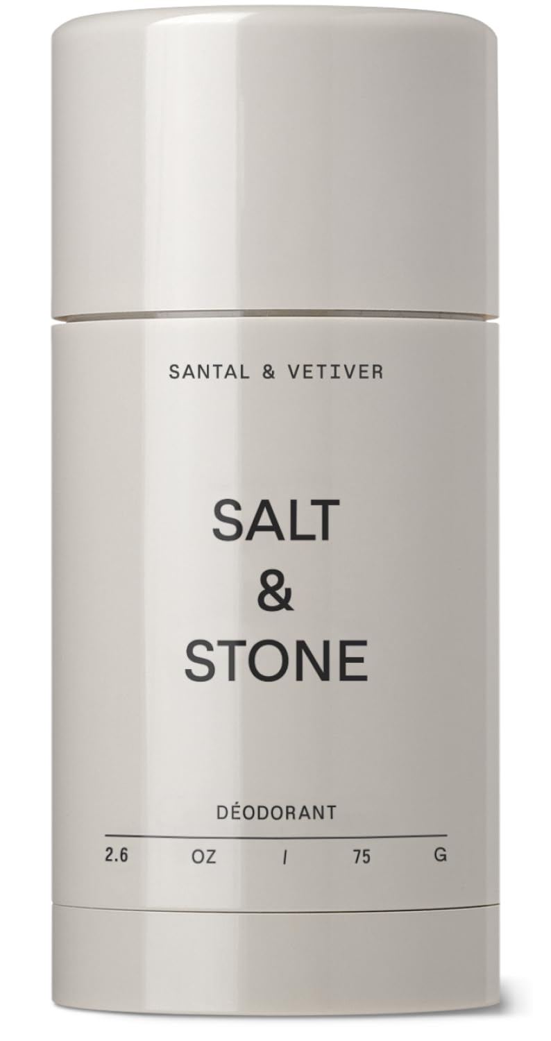 Salt & Stone Aluminum-Free Deodorant, Women & Men Santal & Vetiver 2.6 oz