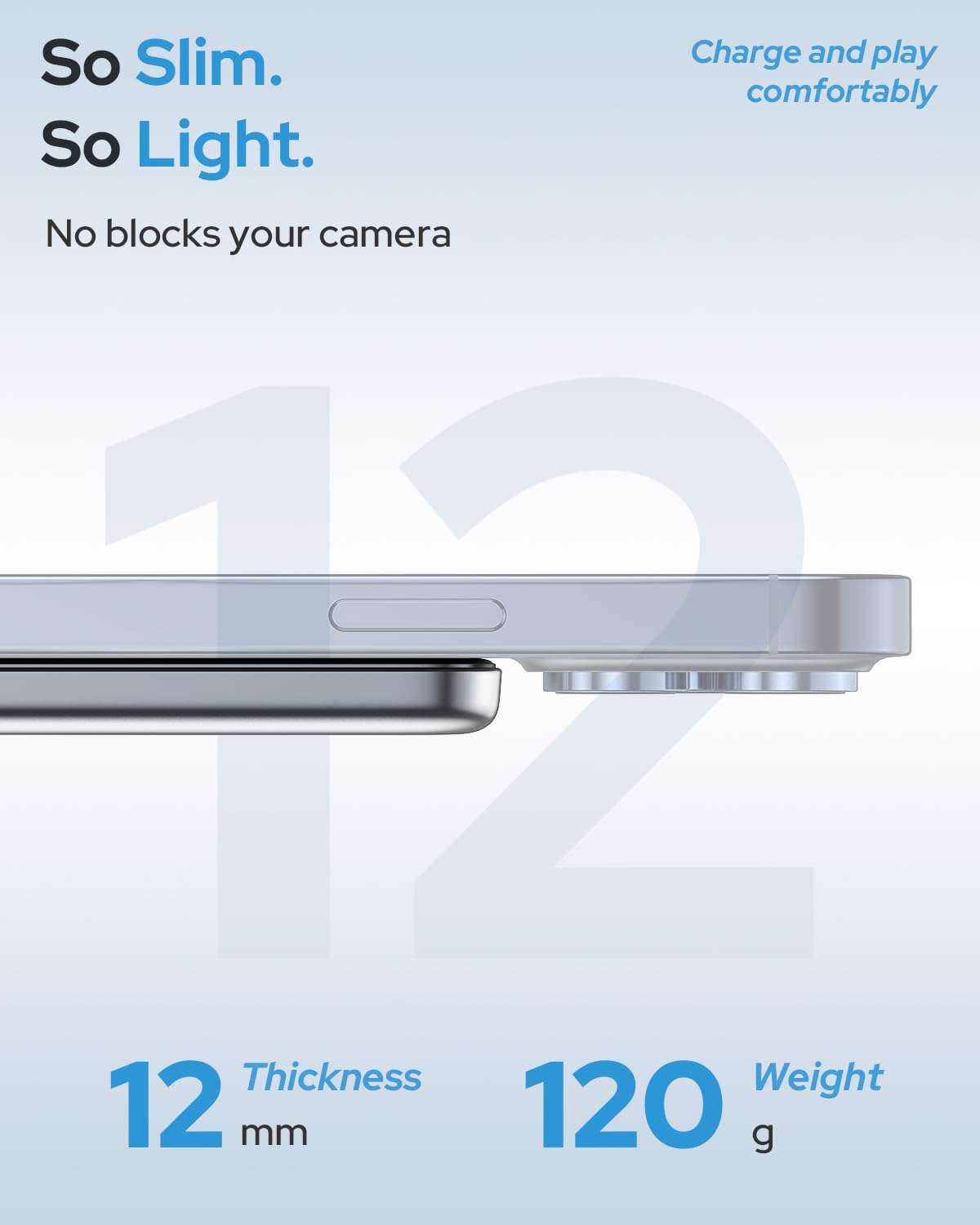for Magsafe Portable Charger, 5000mAh Slim Wireless Magnetic Power Bank