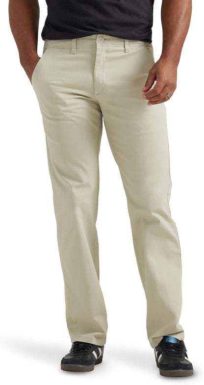 Lee Men's Extreme Motion Flat Front Regular Straight Pant