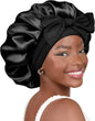 YANIBEST Adjustable Silk Bonnet for Sleeping Women Double Layer Satin Bonnet Reduce Friction Prevent Frizz Curly Hair