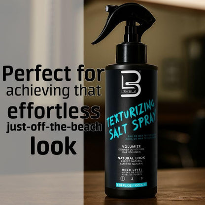 L3 Level 3 Sea Salt Spray for Hair, Texturizing, Beachy Waves, 8.45 fl oz