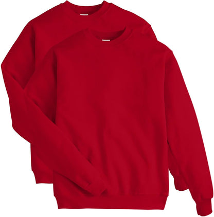 Hanes Men's Sweatshirt, EcoSmart Fleece Crewneck Sweatshirt, Big & Tall Available, 1 or 2-Pack