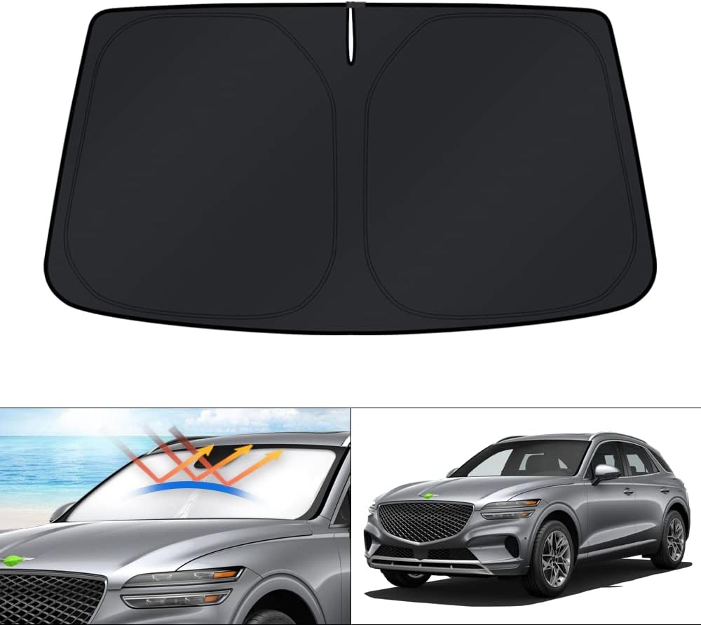 KUST Windshield Sun Shade for 2016 2017 2018 2019 2020 2021 2022 BMW X1 F48 Accessories Custom Fit Sunshade Foldable Window Sun Visor Protector Blocks UV Rays Keep Your Car Cooler