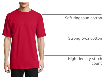 Hanes Men's Beefy-T Cotton Crewneck T-Shirt, 2-Pack, Big & Tall Sizes