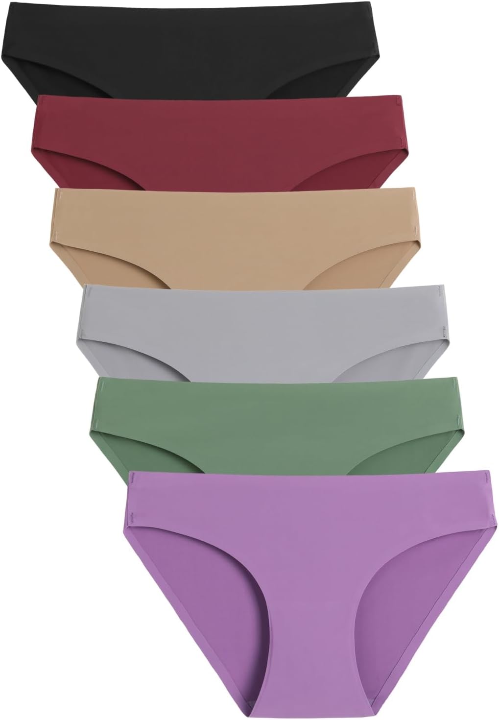 Caterlove Women's Seamless Underwear No Show Panties 6 Pack
