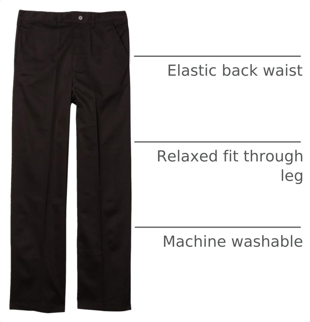 French Toast Boys Pull-On Relaxed Fit School Uniform Pant (Standard & Husky)