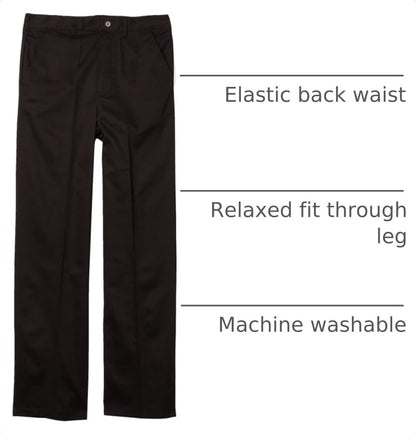 French Toast Boys Pull-On Relaxed Fit School Uniform Pant (Standard & Husky)
