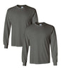 Gildan Adult Heavy Cotton Long Sleeve T-Shirt, Style G5400, 2-Pack