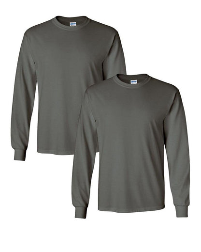 Gildan Adult Heavy Cotton Long Sleeve T-Shirt, Style G5400, 2-Pack