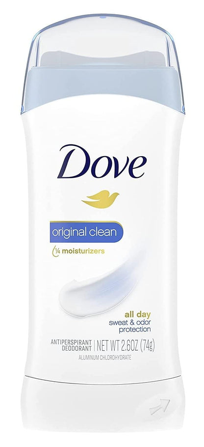 Dove Antiperspirant Deodorant Stick Original Clean 2.6 oz 2PK