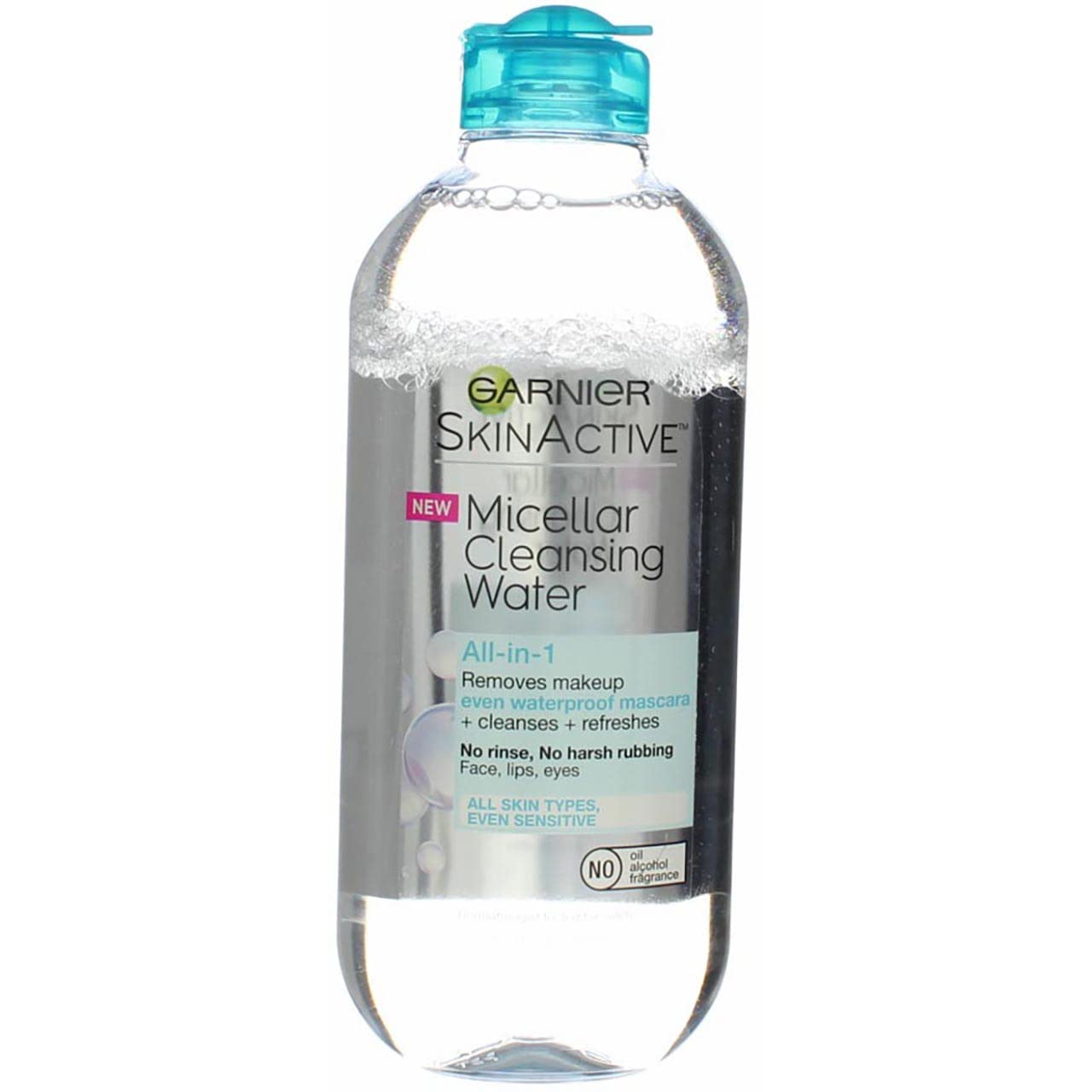 Garnier Micellar Water For Waterproof Makeup, Hydrating Facial Cleanser & Makeup Remover, Suitable for Sensitive Skin, Vegan, Cruelty Free, 13.5 Fl Oz (400mL), 1 Count