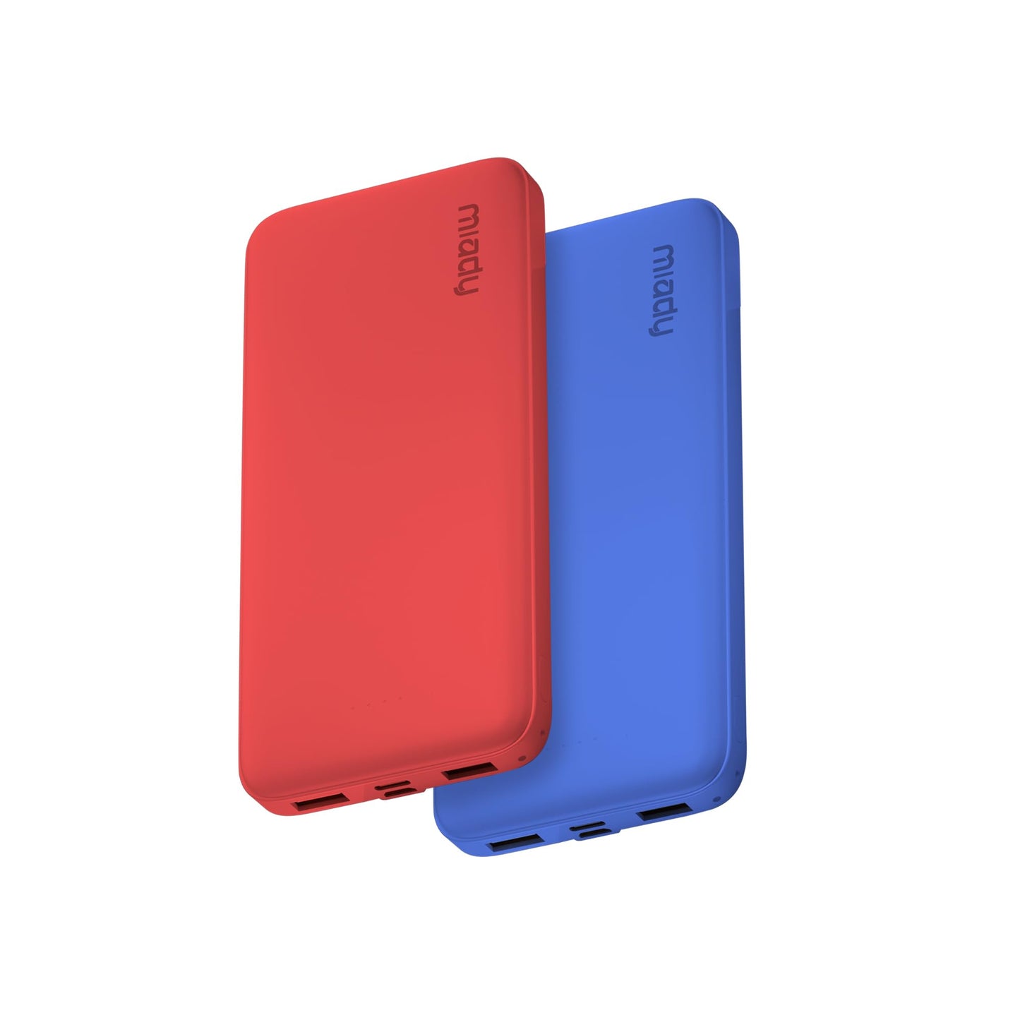 Miady 2-Pack Portable Charger, Slim 10000mAh Power Bank Travel Battery Pack