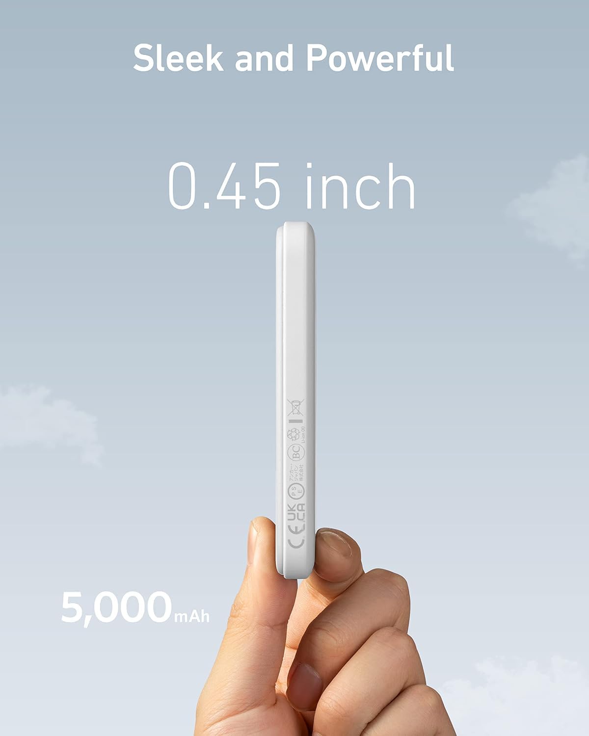 Anker 621 MagGo Power Bank, 5,000mAh Magnetic Portable Charger