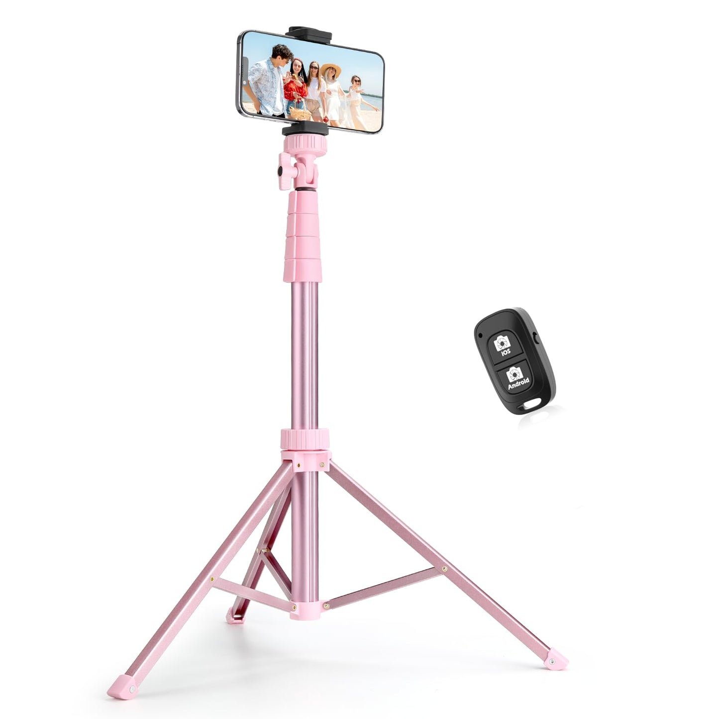 SENSYNE 72" Phone Tripod, Extendable Cell Phone Tripod Stand, Selfie Stick with Wireless Remote and Phone Holder, Compatible with iPhone Android Phone, Camera