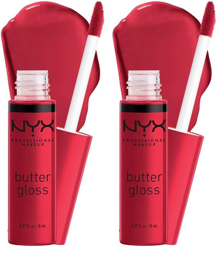 NYX PROFESSIONAL MAKEUP Butter Gloss, Non-Sticky Lip Gloss - Praline (Deep Nude)