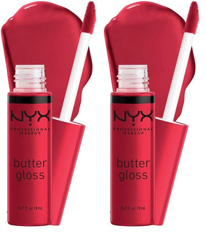 NYX PROFESSIONAL MAKEUP Butter Gloss, Non-Sticky Lip Gloss - Praline (Deep Nude)