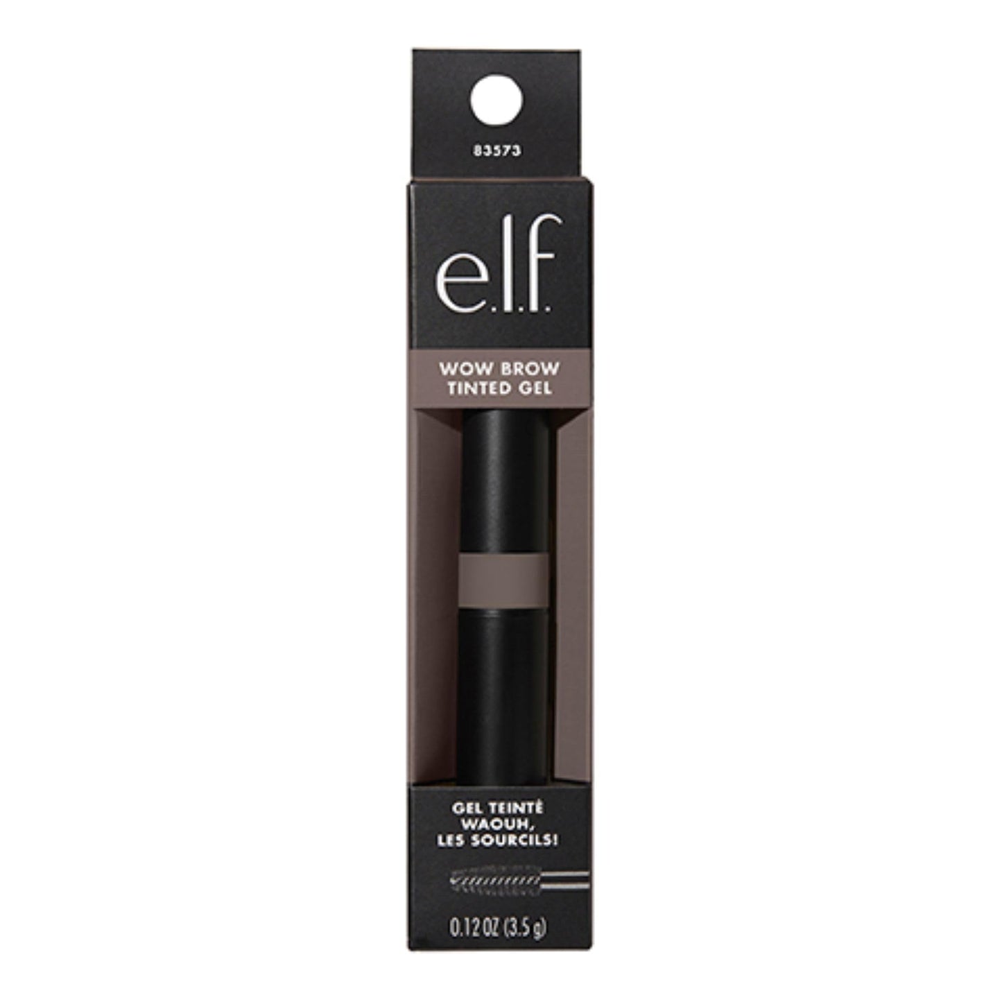 e.l.f. Wow Brow Gel, Volumizing, Buildable, Wax-Gel Hybrid, Creates Full, Voluminous-Looking Brows, Locks Brow Hairs In Place, Deep Brown