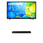 Samsung 32-Inch Class Full HD F6000 Smart TV (2025 Model) HDR, Object Tracking Sound Lite + SAMSUNG S60D 5.0ch Soundbar w/Wireless Dolby Atmos Audio, All-in-One Design, Q-Symphony, HW-S60D/ZA