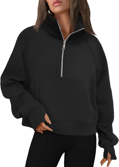AUTOMET Womens Sweatshirts Half Zip Fleece Pullover Fall Outfits