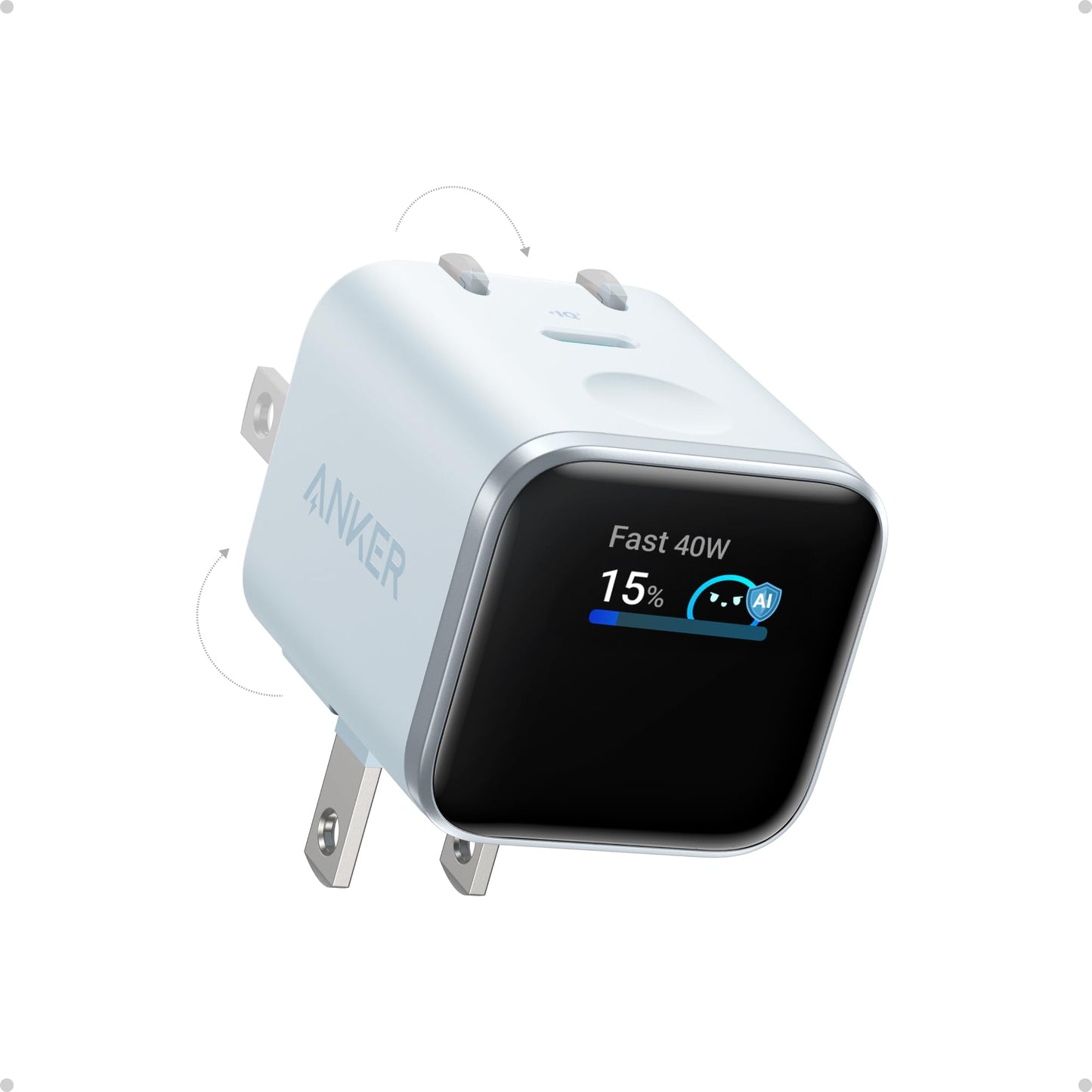 Anker Nano Smart Display Charger, 45W Max Fast Charger USB C for iPhone 17