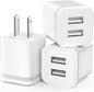 USB Wall Charger, LUOATIP 3-Pack 2.1A 5V Dual Port Cube Power Adapter Plug Block Charging Box Brick for iPhone 14 13 12 11 Pro Max SE XS XR X 8 7 6 6S Plus, Galaxy, LG, Moto, Android Phones