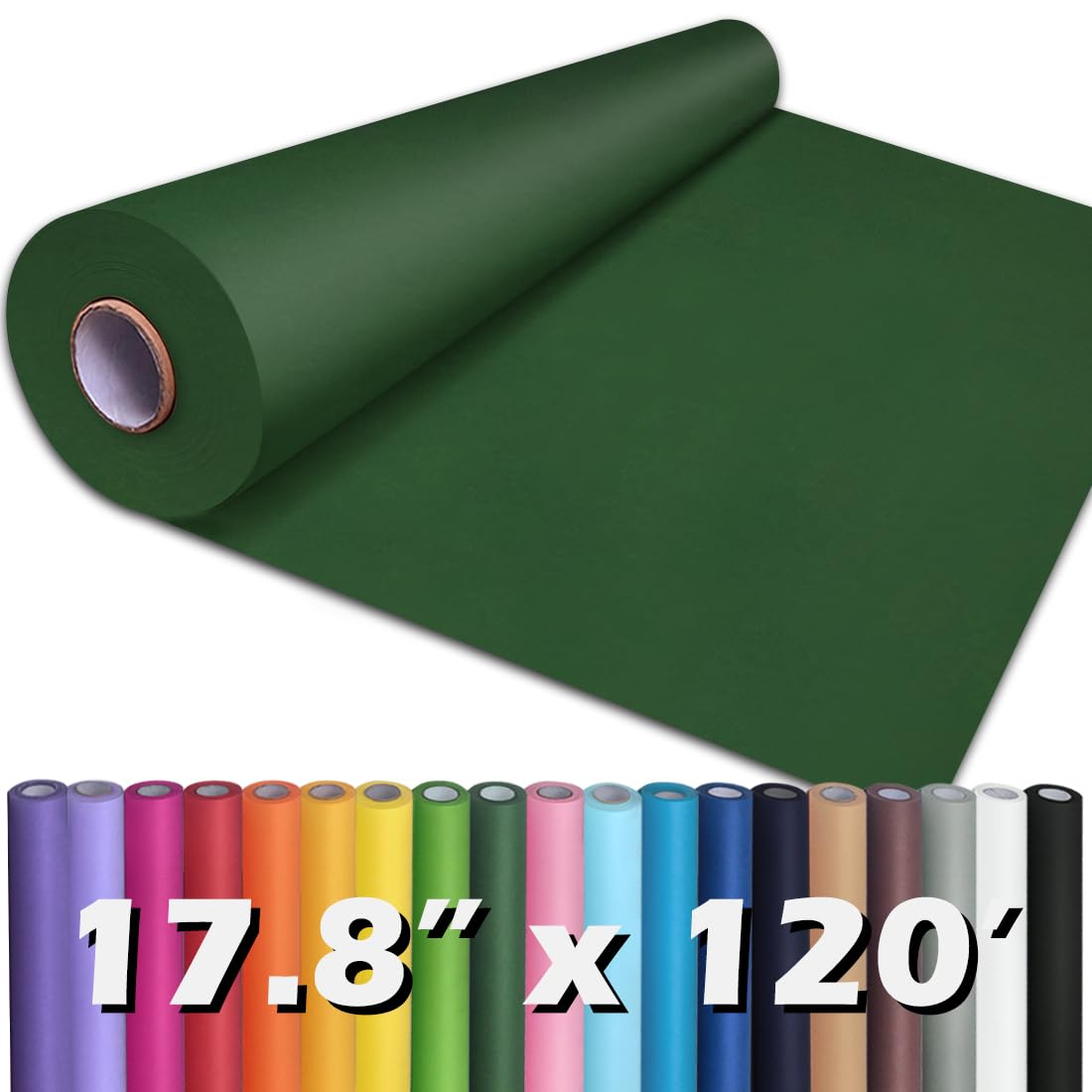 PerkHomy Brown Kraft Paper Roll 36" x 1,440" (120') for Craft Bulletin Board Paper Art Table Covering Crafting Gift Wrapping Bouquet Packing Parcel 70GSM 50LB (Brown, 36" x 120')