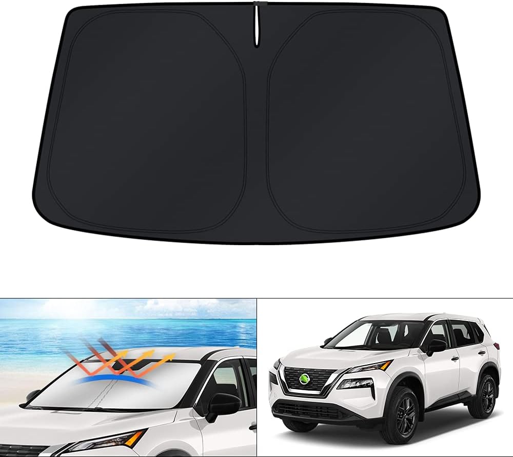 KUST Windshield Sun Shade for 2016 2017 2018 2019 2020 2021 2022 BMW X1 F48 Accessories Custom Fit Sunshade Foldable Window Sun Visor Protector Blocks UV Rays Keep Your Car Cooler