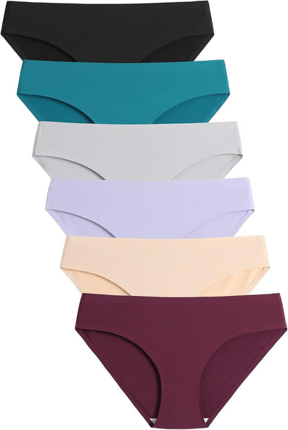 Caterlove Women's Seamless Underwear No Show Panties 6 Pack