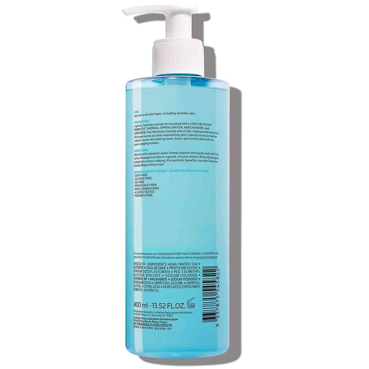La Roche-Posay Toleriane Purifying Foaming Facial Cleanser with Niacinamide