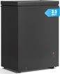 TABU 3.5 Cubic Feet Chest Freezer, Compact Deep Freezer, Black